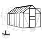 vidaXL Serra con Telaio Base Antracite 7,03 m² in Alluminio vidaXL Serra con Telaio Base Antracite 7,03 m² in Alluminio