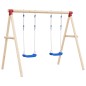 vidaXL Seggiolini per Altalena con Corde 2 pz Blu 37x15 cm Polietilene vidaXL Seggiolini per Altalena con Corde 2 pz Blu 37x15 cm Polietilene
