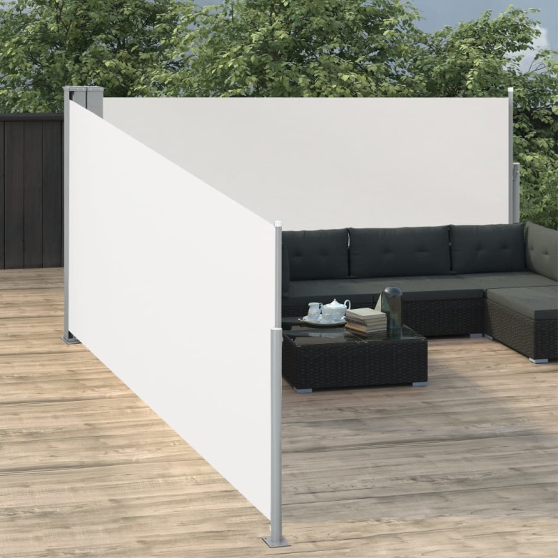 vidaXL Tenda da Sole Laterale Retrattile Crema 100x1000 cm vidaXL Tenda da Sole Laterale Retrattile Crema 100x1000 cm