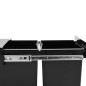 vidaXL Cestino Estraibile per Mobile Cucina Chiusura Ammortizzata 36L vidaXL Cestino Estraibile per Mobile Cucina Chiusura Ammortizzata 36L