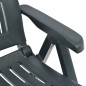 vidaXL Sedie Reclinabili da Giardino 2 pz in Plastica Verde vidaXL Sedie Reclinabili da Giardino 2 pz in Plastica Verde