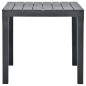 vidaXL Tavolo da Giardino con 2 Panche in Plastica Antracite vidaXL Tavolo da Giardino con 2 Panche in Plastica Antracite
