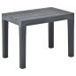 vidaXL Tavolo da Giardino con 2 Panche in Plastica Antracite vidaXL Tavolo da Giardino con 2 Panche in Plastica Antracite