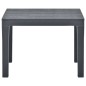 vidaXL Tavolo da Giardino con 2 Panche in Plastica Antracite vidaXL Tavolo da Giardino con 2 Panche in Plastica Antracite