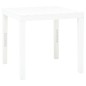 vidaXL Tavolo da Giardino con 2 Panche in Plastica Bianco vidaXL Tavolo da Giardino con 2 Panche in Plastica Bianco