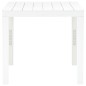 vidaXL Tavolo da Giardino con 2 Panche in Plastica Bianco vidaXL Tavolo da Giardino con 2 Panche in Plastica Bianco