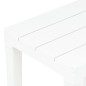 vidaXL Tavolo da Giardino con 2 Panche in Plastica Bianco vidaXL Tavolo da Giardino con 2 Panche in Plastica Bianco