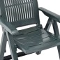 vidaXL Sedie Reclinabili da Giardino 2 pz in Plastica Verde vidaXL Sedie Reclinabili da Giardino 2 pz in Plastica Verde