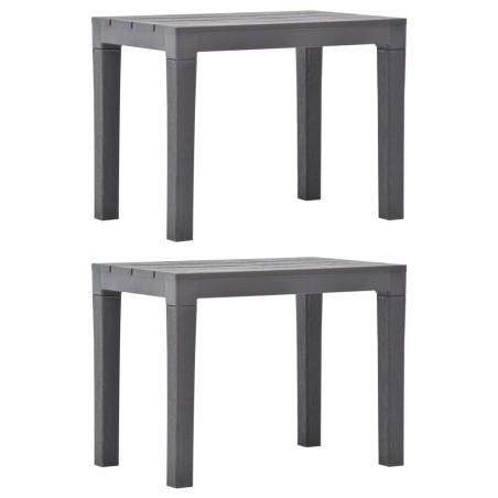 vidaXL Panchine da Giardino 2 pz Mocca in Plastica 