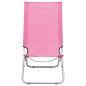 Sedie da Spiaggia Pieghevoli 2 pz Rosa in Tessuto Sedie da Spiaggia Pieghevoli 2 pz Rosa in Tessuto