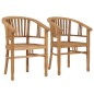 vidaXL Sedie da Giardino 2 pz in Legno Massello di Teak vidaXL Sedie da Giardino 2 pz in Legno Massello di Teak