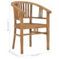 vidaXL Sedie da Giardino 2 pz in Legno Massello di Teak vidaXL Sedie da Giardino 2 pz in Legno Massello di Teak