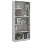 vidaXL Libreria a 5 Ripiani Grigio Cemento 80x24x175 cm in Truciolato vidaXL Libreria a 5 Ripiani Grigio Cemento 80x24x175 cm in Truciolato
