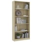 vidaXL Libreria a 5 Ripiani Rovere Sonoma 80x24x175 cm in Truciolato