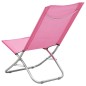 Sedie da Spiaggia Pieghevoli 2 pz Rosa in Tessuto Sedie da Spiaggia Pieghevoli 2 pz Rosa in Tessuto