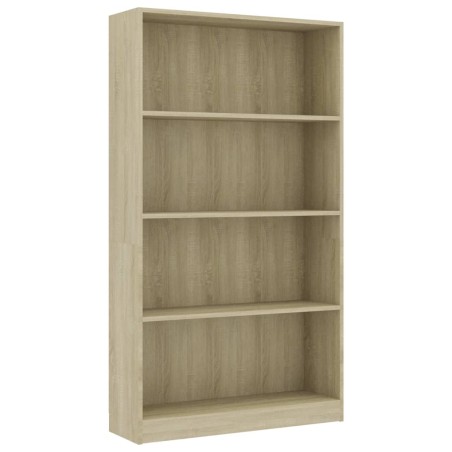 vidaXL Libreria a 4 Ripiani Rovere Sonoma 80x24x142 cm in Truciolato