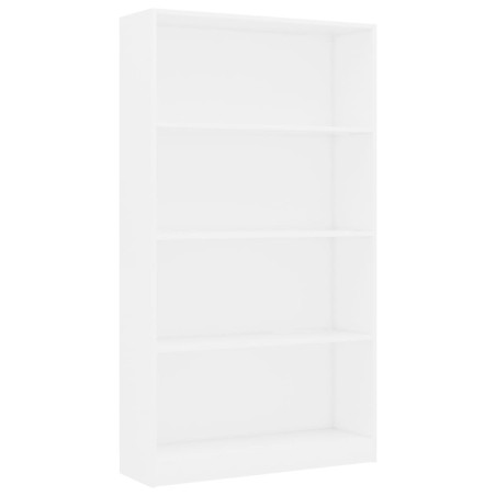 vidaXL Libreria a 4 Ripiani Bianca 80x24x142 cm in Legno Multistrato