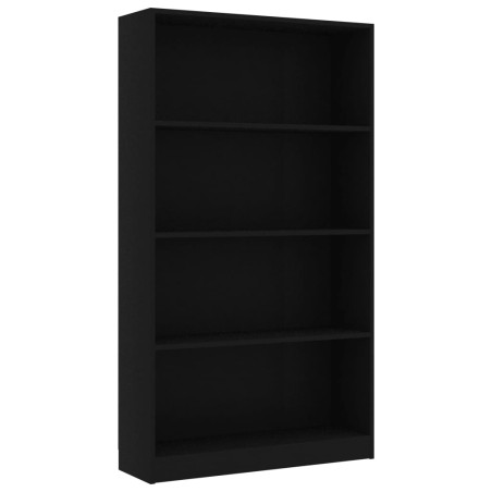 vidaXL Libreria a 4 Ripiani Nera 80x24x142 cm in Truciolato