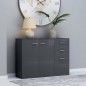vidaXL Credenza Grigio Lucido 105x30x75 cm in Truciolato vidaXL Credenza Grigio Lucido 105x30x75 cm in Truciolato