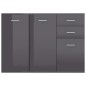 vidaXL Credenza Grigio Lucido 105x30x75 cm in Truciolato vidaXL Credenza Grigio Lucido 105x30x75 cm in Truciolato