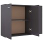 vidaXL Credenza Grigio Lucido 105x30x75 cm in Truciolato vidaXL Credenza Grigio Lucido 105x30x75 cm in Truciolato