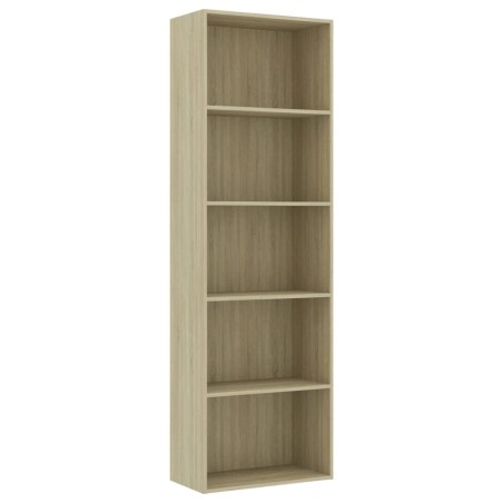 vidaXL Libreria a 5 Ripiani Rovere Sonoma 60x30x189 cm in Truciolato