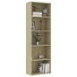 vidaXL Libreria a 5 Ripiani Rovere Sonoma 60x30x189 cm in Truciolato vidaXL Libreria a 5 Ripiani Rovere Sonoma 60x30x189 cm in Truciolato