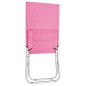 Sedie da Spiaggia Pieghevoli 2 pz Rosa in Tessuto Sedie da Spiaggia Pieghevoli 2 pz Rosa in Tessuto