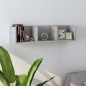 vidaXL Scaffale Porta CD a Muro Grigio Cemento 75x18x18 cm Truciolato vidaXL Scaffale Porta CD a Muro Grigio Cemento 75x18x18 cm Truciolato