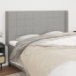 Testiera ad Orecchio Grigio Chiaro 163x16x118/128 cm in Tessuto Testiera ad Orecchio Grigio Chiaro 163x16x118/128 cm in Tessuto