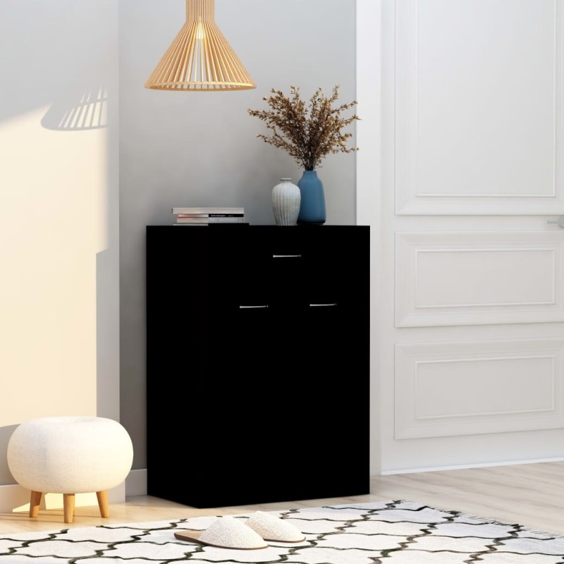 vidaXL Scarpiera Nera 60x35x84 cm in Truciolato vidaXL Scarpiera Nera 60x35x84 cm in Truciolato