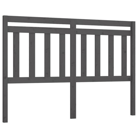Testiera per Letto Grigia 140x4x100cm in Legno Massello di Pino
