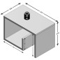 FMD Tavolino da Caffè 2 in 1 59,1x35,8x37,8 cm Bianco FMD Tavolino da Caffè 2 in 1 59,1x35,8x37,8 cm Bianco