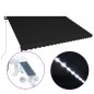 vidaXL Tenda da Sole Retrattile Sensore Vento LED 500x300cm Antracite vidaXL Tenda da Sole Retrattile Sensore Vento LED 500x300cm Antracite