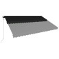 vidaXL Tenda da Sole Retrattile Sensore Vento LED 500x300cm Antracite vidaXL Tenda da Sole Retrattile Sensore Vento LED 500x300cm Antracite