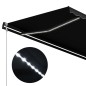 vidaXL Tenda da Sole Retrattile Sensore Vento LED 500x300cm Antracite vidaXL Tenda da Sole Retrattile Sensore Vento LED 500x300cm Antracite