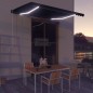 vidaXL Tenda a Scomparsa con Sensore Vento e LED 400x300 cm Antracite vidaXL Tenda a Scomparsa con Sensore Vento e LED 400x300 cm Antracite
