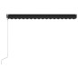 vidaXL Tenda da Sole Retrattile Sensore Vento LED 450x300cm Antracite vidaXL Tenda da Sole Retrattile Sensore Vento LED 450x300cm Antracite