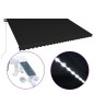 vidaXL Tenda a Scomparsa con Sensore Vento e LED 600x300 cm Antracite vidaXL Tenda a Scomparsa con Sensore Vento e LED 600x300 cm Antracite