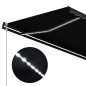 vidaXL Tenda a Scomparsa con Sensore Vento e LED 600x300 cm Antracite vidaXL Tenda a Scomparsa con Sensore Vento e LED 600x300 cm Antracite