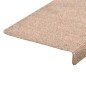 vidaXL Tappetini per Scale Tessuto Agugliato 15 pz 65x21x4 cm Marroni
