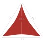 Vela Parasole 160 g/m² Rossa 3x4x4 m in HDPE Vela Parasole 160 g/m² Rossa 3x4x4 m in HDPE