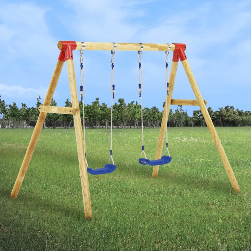 vidaXL Set Altalena da Giardino 230x130x166 cm in Legno di Pino vidaXL Set Altalena da Giardino 230x130x166 cm in Legno di Pino