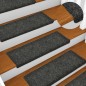 vidaXL Tappetini per Scale Tessuto Agugliato 15 pz 65x21x4 cm Grigi vidaXL Tappetini per Scale Tessuto Agugliato 15 pz 65x21x4 cm Grigi