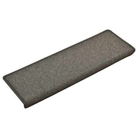 vidaXL Tappetini per Scale 15 pz 65x21x4 cm Grigio Scuro