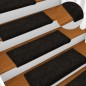vidaXL Tappetini per Scale in Moquette 15 pz 65x21x4 cm Neri vidaXL Tappetini per Scale in Moquette 15 pz 65x21x4 cm Neri