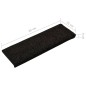 vidaXL Tappetini per Scale in Moquette 15 pz 65x21x4 cm Neri vidaXL Tappetini per Scale in Moquette 15 pz 65x21x4 cm Neri