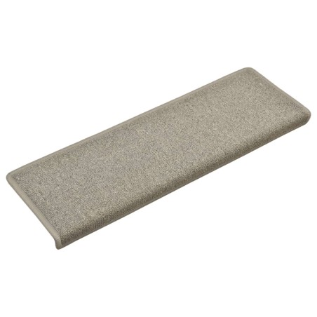 vidaXL Tappetini per Scale 15 pz 65x21x4 cm Grigio Chiaro