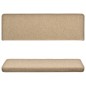 vidaXL Tappetini per Scale 15 pz 65x21x4 cm Grigio Talpa