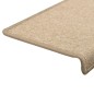 vidaXL Tappetini per Scale 15 pz 65x21x4 cm Grigio Talpa